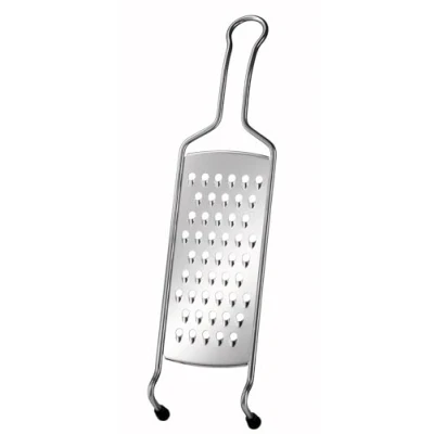Immagine di RÖSLE Grattugia a grana grossa. di alta qualità per verdure crude, patate, o formaggio, con base in silicone, acciaio inossidabile 18/10