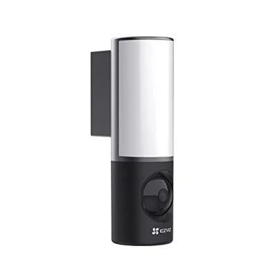 Immagine di EZVIZ LC3 Telecamera Wi Fi con Lampada da Esterno 2K, Videocamera Sorveglianza 4MP, Luce Integrata, Rilevamento di Movimento, Audio Bidirezionale, Visione notturna a Colori, Compatibile Alexa