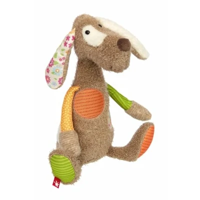 Immagine di Sigikid 42845 Peluche a forma di cane patchwork Sweety per giocare e coccolare in morbido mix materiali neonati bambini, ragazzi ragazze da 0 mesi 8 anni, multicolore/cane 32 cm