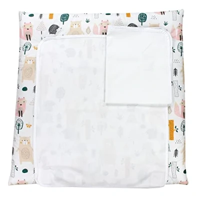 Immagine di TupTam Materassino per Fasciatoio con 2 Stuoie a Spugna ANK019, Boschi/Beige, 70 x cm