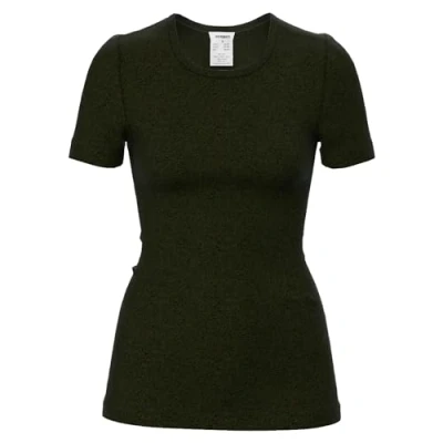 Immagine di HERMKO 40800 Maglietta intima da donna a maniche corte con scollo rotondo in lana/tencel, Nero , M