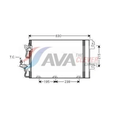 Immagine di PRASCO OL5366D Condensatore con essiccatore 11,5 Alluminio 540 OPEL: Zafira B, Astra H GTC, Caravan