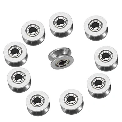 Immagine di Wincal Cuscinetto a Sfera v Groove Bearing 10pcs V624ZZ Ball Pulley per Track Linear Motion System 4 * 13 6mm