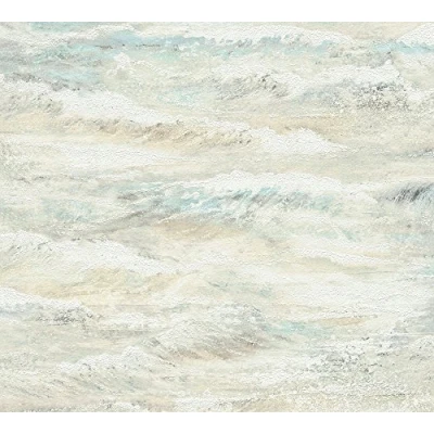 Immagine di A.S. Création, carta da parati Côte d&#039; Azur in Mari Timer onde effetto 10, 05 m X 0, 53 Beige Blu Verde Made Germany 354091 35409 1, Beige, Blu,