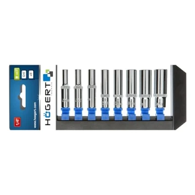 Immagine di Hogert Technik HT1A886 Set bussole 8 Esagonale Acciaio al cromo vanadio 1/4 Quadrato