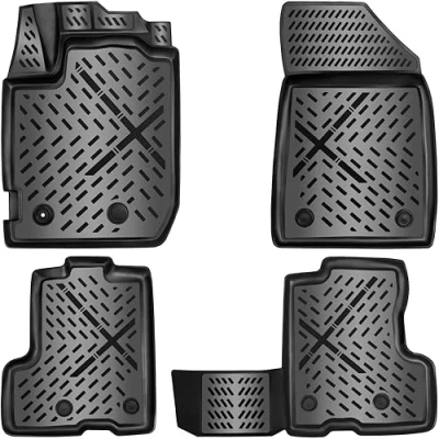 Immagine di ELMASLINE Tappetini in gomma per Dacia Duster 2 x (2 WD) dal 2021, bordo extra alto (5 cm)