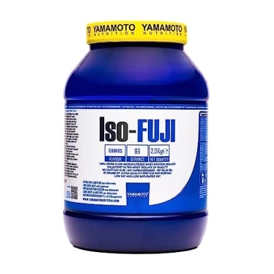 Immagine di YAMAMOTO Nutrition, Iso Fuji Volactive 2 kg, Integratore di Proteine del Siero Latte Isolate Ultrafiltrate, in Polvere Isolate, Gusto Biscotto