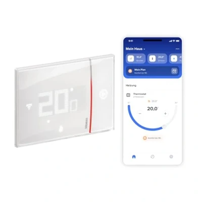 Immagine di Bticino Termostato WiFi intelligente Smarther2 with Netatmo XW8002, Incasso, Bianco versione professionale