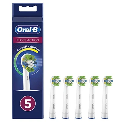 Immagine di Oral B FlossAction Testine di Ricambio con Tecnologia CleanMaximiser, Confezione da 5 Pezzi