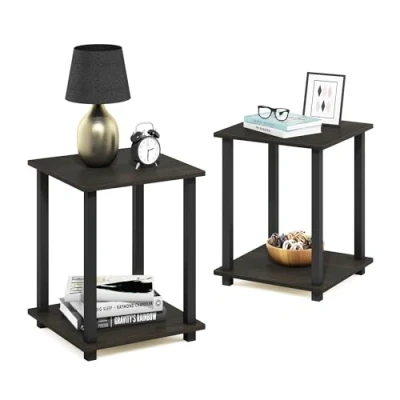 Immagine di Furinno Simplistic Tavolino, set di due, espresso/nero