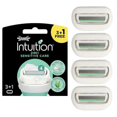 Immagine di Wilkinson Sword Intuition Sensitive Care, Aloe + Vit. E Prov B5, 3 lame di rasoio