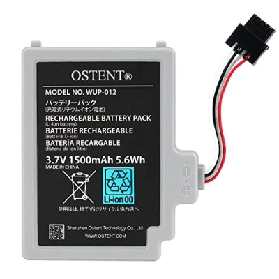Immagine di OSTENT 3,7V 1500 mAh Li Ion Polimero Lithium la Batteria Ricaricabile della Sostitutiva per Nintendo Wii U Gamepad
