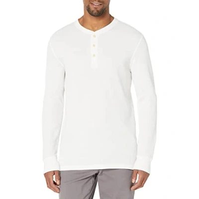 Immagine di Amazon Essentials Serafino a Nido D’Ape Maniche Lunghe Regular Fit Uomo, Bianco, S