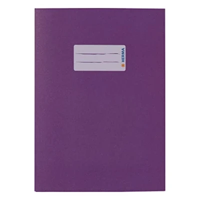 Immagine di HERMA 5506 copertina per quaderni in carta A5, colore viola, scolastici, estremamente resistente e colori intensi, colorata