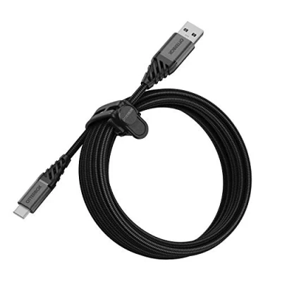 Immagine di OtterBox cavo USB a C, di ricarica Premium intrecciato e ultra resistente per Smartphone Tablet, robusto, testato pieghe flessibilità, 3M, Nero