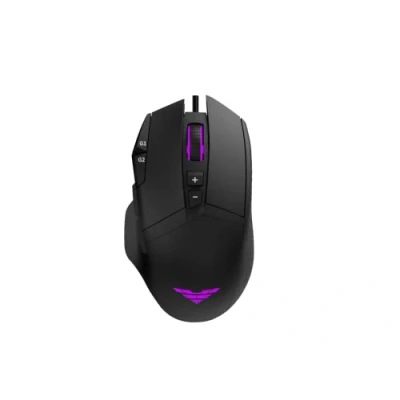 Immagine di PREYON Falcon Gaming Mouse Cablato con Illuminazione RGB e Cavo Intrecciato per Computer Interruttori Omron 20M Sensore Ottico 12400 DPI 9 Pulsanti Programmabili