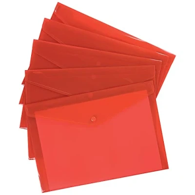 Immagine di QCONNECT DOC FOLDER POLYPROP A4 RED, 12 Pezzi