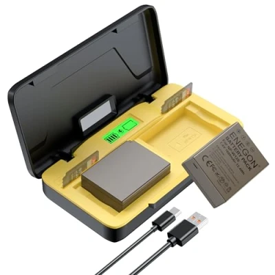 Immagine di ENEGON NP W126S / W126 20W Dual Battery Storage Fast Charger Set Compatibile con Fuji Fujifilm FinePix X100F X100V X100VI HS30EXR HS35EXR HS50EXR X A1 E1 E2 E3 M1 Pro1 T1 T3 T30 T100