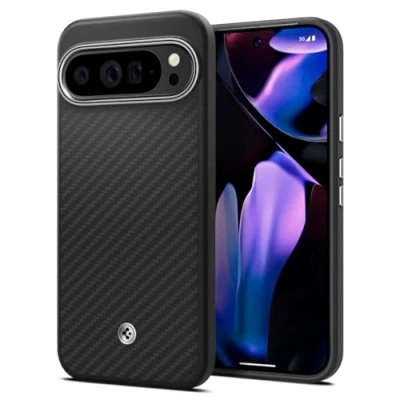Immagine di Spigen Cover Enzo Aramid Compatibile con Pixel 9 Pro XL Nero Opaco