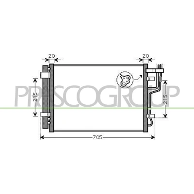 Immagine di PRASCO HN040C001 Condensatore con essiccatore 13 8 Alluminio 587