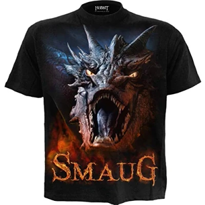 Immagine di Spiral The Hobbit Smaug T Shirt Nera Regular per Uomo XXL