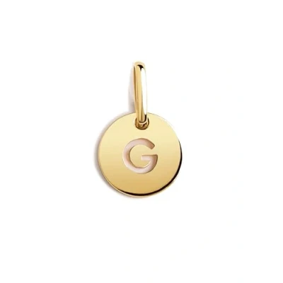 Immagine di SINGULARU Mini Medallion Letter Oro Pendente Iniziale in Argento Sterling 925 con Finitura Placcata 18kt Lettere A Z Charm Combinabile Collana Gioielli da Donna Lettera G