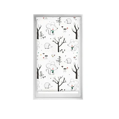Immagine di Blindecor Easy Tende oscuranti senza forature Stampe Tenda oscurante con stampa digitale, Into The Wood, 85 x 150 cm (larghezza per altezza). Dimensioni del tessuto: 82 145 cm. Tapparelle termiche