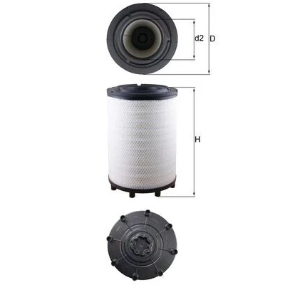 Immagine di MAHLE ORIGINAL LX 2839 filtro aria 456,0 301,4, 298 Cartuccia SCANIA: P,G,R,T series, 4 series
