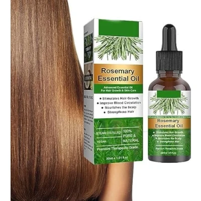 Immagine di Olio Per La Crescita Dei Capelli Essenziale Al Rosmarino Cura Nutre Cuoio Capelluto E Migliora Capelli, Uomini Donne (30 Ml)