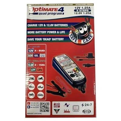 Immagine di Tecmate Caricabatterie per batterie Optimate TM630 Quad Program Valid FOR Lead Acid &amp; Lithium LIFEPO4