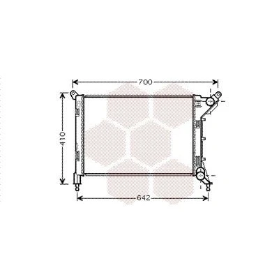 Immagine di VAN WEZEL 06002310 Radiatore motore Alluminio 539 359 22 Alette di raffreddamento saldate MINI: Hatchback