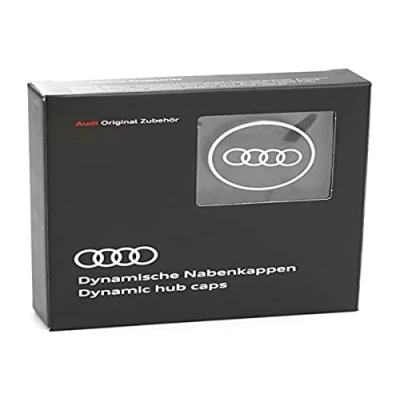 Immagine di Audi 4M8071006A Coprimozzo dinamico, 4 pezzi, colore: Nero/Argento