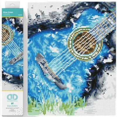 Immagine di DIAMOND DOTZ Squares DQ8 Kit Intermedio, Colore Erba Blu, 34 x 31cm, DQ8.019