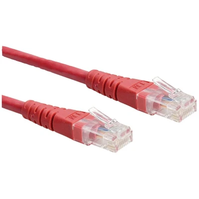 Immagine di Roline 21.15.1511 RJ45 cavo di rete, patch CAT 6 U/UTP 0.30 m Rosso (chiaro) non schermato 1 pz.