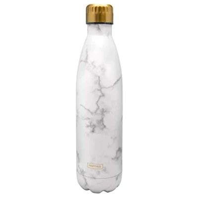 Immagine di Nerthus FIH 598 Thermos a Doppia Parete per Freddo e Caldo. Design Marmo 750 ml. Senza BPA. Tappo ermetico, Acciaio Inossidabile