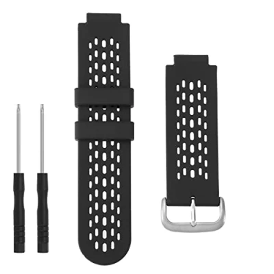 Immagine di cinturino di ricambio in silicone compatibile con Garmin Approach S2/S4 Activity Tracker a sgancio rapido, nero