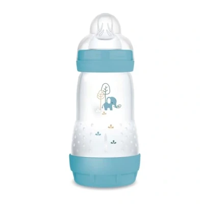 Immagine di MAM Biberon Easy Start Anticoliche per Bambini di 2 4 Mesi, 260 ml con Tettarella Flusso 2+ mesi in Silicone SkinSoft, Bio circolare, Verde