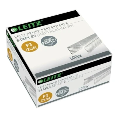 Immagine di Esselte Leitz Punti per cucitrice Power Performance P3, 24/6 mm, fogli, 5000 pezzi