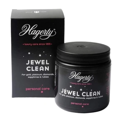 Immagine di Hagerty Jewel Clean gioielli Bagno immersione per pietre preziose oro platino 170 ml, Efficace detergente diamanti zaffiri e rubini, di pulizia con cestino spazzola
