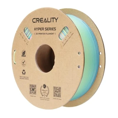 Immagine di Creality Hyper Rainbow PLA Filamento per Stampante 3D Progettato Alta Velocità 600 mm/s, 1 kg (2,2 lb)/bobina, Arcobaleno con Gradiente, ± 0,03 mm