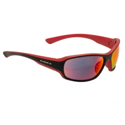 Immagine di SWISSEYE Freeride Occhiali sportivi (100% protezione UVA, UVB e UVC, zona naso estremità gommate, materiale anti schegge TR90, con sacchetto in microfibra, colore: nero opaco/rosso