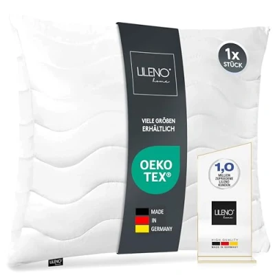 Immagine di Lileno Home Imbottitura per cuscino, 45 x cm, set da 1 pezzo, cuscino interno trapuntato, chi soffre di allergie, in microfibra, come decorativo e divano, lavabile a 40 C