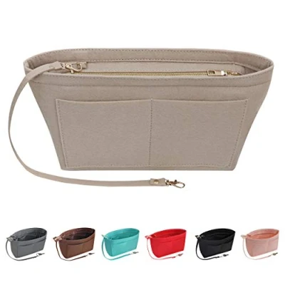 Immagine di Soyizom Organizer per borsa in feltro multi tasca donna (Beige, X Large)