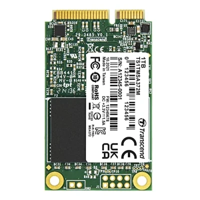 Immagine di Transcend MSA372M 1 TB Memoria SSD interna mSATA SATA III Industrial TS1TMSA372M