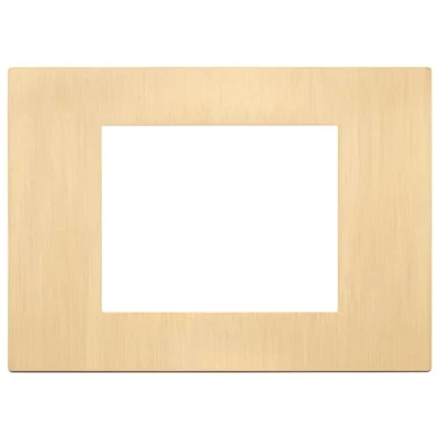 Immagine di Vimar 30653.70 serie Linea Placca 3 moduli, metallo, oro spazzolato