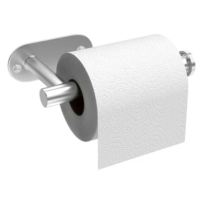 Immagine di ARSUK Porta Rotolo Carta Igienica da Parete Autoadesivo Acciaio Inossidabile 16.5x7x5cm (Argento lucido a forma di L)