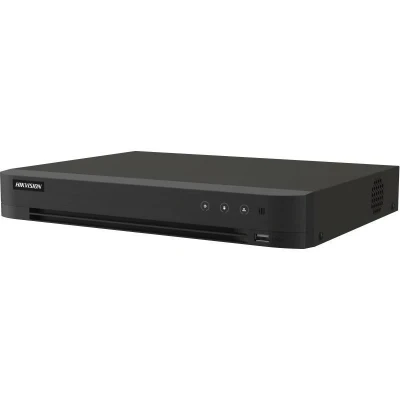 Immagine di Hikvision DVR 16 canali TURBOHD + 8 IP / 5 Megapixel Lite 3K Lite/Audio a due vie per Coaxitron/riconoscimento facciale/ACUSENSE 1 baia disco rigido/uscita video in Full HD