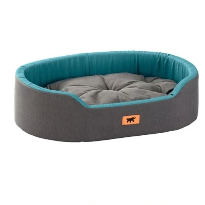 Immagine di Ferplast Cuccia Cane Interno Dandy Cuscino Rimovibile, Lavabile, Rivestimento in Cotone con Soffice imbottitura, ideale anche come Gatto, 55 x 41 h 15 cm, Ottanio