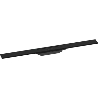 Immagine di hansgrohe RainDrain Flex set di canalina doccia accorciabile, canale drenaggio 800 mm, scarico a pavimento della doccia, nero opaco