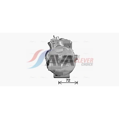 Immagine di AVA COOLING SYSTEMS MSAK755 compressore Aria Condizionata 6SEU16C 12V PAG 46 R134a con olio PAG, innesto elettromagnetico, diodo